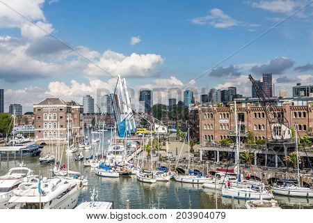 a big group of sailingboats leaving the harbour