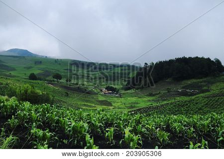 Hiking in the mountains of Quetzaltenango, Guatemala