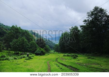 Hiking in the mountains of Quetzaltenango, Guatemala