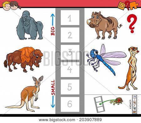 Biggest And Smallest Animal Cartoon Game