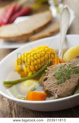 bowl of calzuela a latin american dish