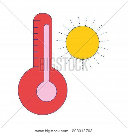 thermometer measure instrument to know the temperature vector illustration
