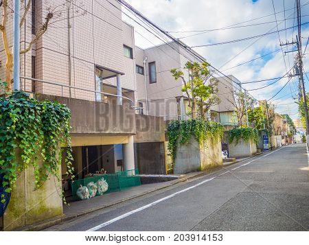 Kawagoe, Japan - May 14, 2017: View at streets in Kawagoe Japan