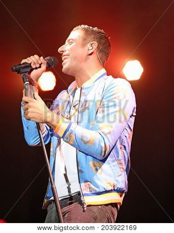 Vicenza, Vi, Italia - September 5, 2017: Live Concert Gabbani Francesco An Italian Singer-songwriter