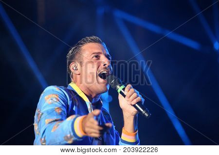 Vicenza, Vi, Italia - September 5, 2017: Live Concert Of Gabbani Francesco An Italian Singer-songwri