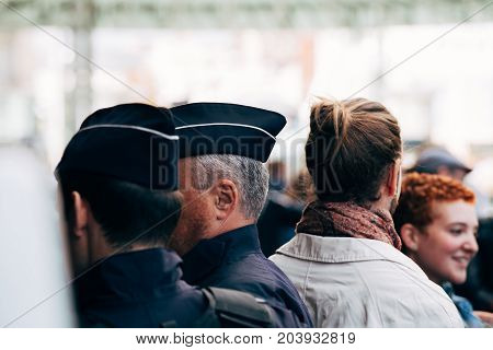 Police Force Surveillance Protest In France Against Macron