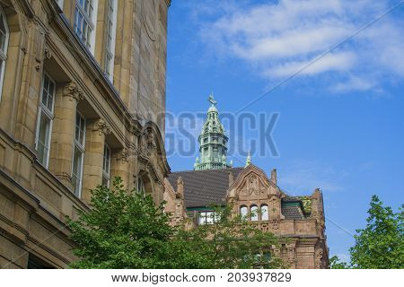 An old school building in Dusseldorf, Germany