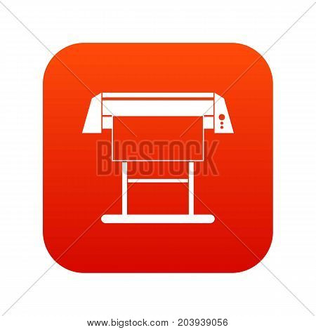 Large format inkjet printer icon digital red for any design isolated on white vector illustration