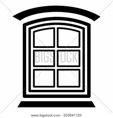 Retro window frame icon. Simple illustration of retro window frame vector icon for web