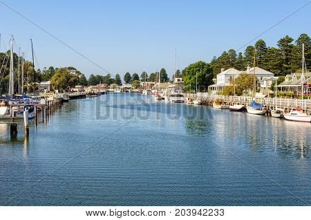 Moyne River close to its mouth - Port Fairy, Victoria, Australia