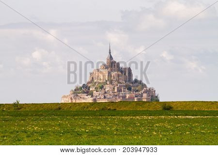 Le Mont-Saint-Michel off the country's northwestern coast at the mouth of the Couesnon River near Avranches in Normandy France