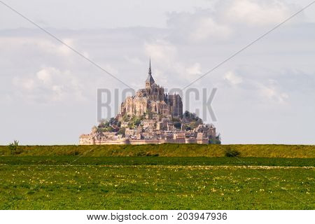 Le Mont-Saint-Michel off the country's northwestern coast at the mouth of the Couesnon River near Avranches in Normandy France