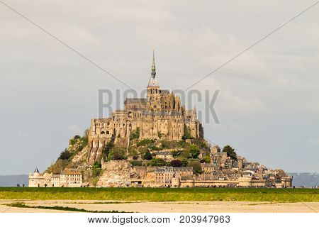 Le Mont-Saint-Michel off the country's northwestern coast at the mouth of the Couesnon River near Avranches in Normandy France