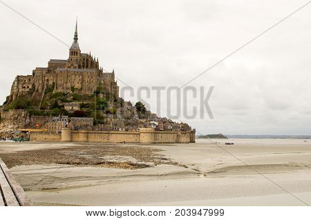 Le Mont-Saint-Michel off the country's northwestern coast at the mouth of the Couesnon River near Avranches in Normandy France