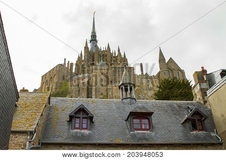 Le Mont-Saint-Michel off the country's northwestern coast at the mouth of the Couesnon River near Avranches in Normandy France