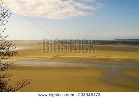 Le Mont-Saint-Michel off the country's northwestern coast at the mouth of the Couesnon River near Avranches in Normandy France