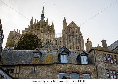 Le Mont-Saint-Michel off the country's northwestern coast at the mouth of the Couesnon River near Avranches in Normandy France