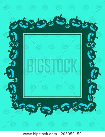 Style Halloween frame collection stock vector illustration