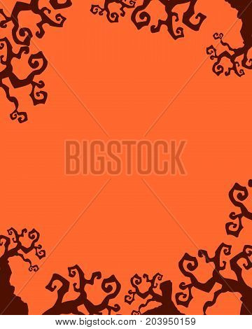 Style Halloween frame collection stock vector illustration