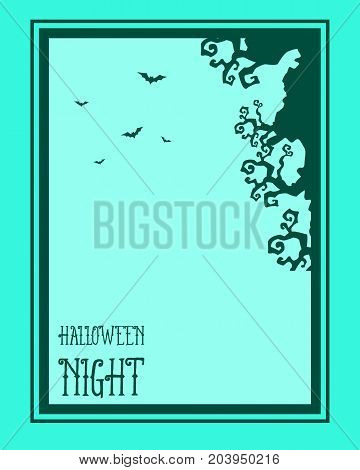 Style Halloween frame collection stock vector illustration