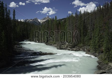 Natural Bridge Kicking Horse River in Yoho National Park British Columbia Canada