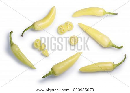 Banana Peppers C. Annuum, Top View, Paths