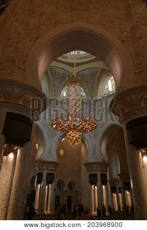 Interior of Shaikh Zayed mosque - 02-05-2015 Abu Dhabi UAE