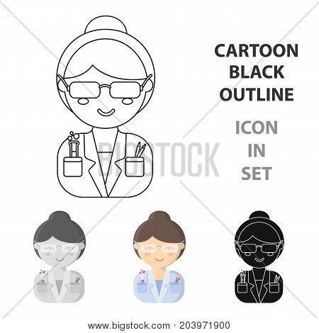 Scientist cartoon icon. Illustration for web and mobile.