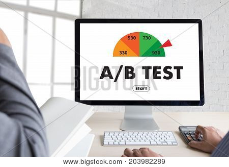 A/b Test Start And  A-b Comparison. Split Testing