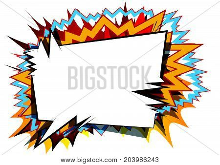 Vector illustrated comic book style background with speech bubbles.