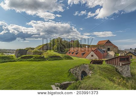 Varberg Fortress is a former fortification in Varberg Halland County Sweden.