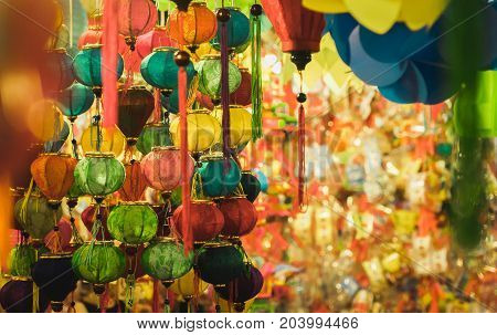 Lanterns Street in Ho Chi Minh City