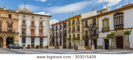 Panorama Of The Plaza Espana Square In The Historic Center Of Lorca, Spain