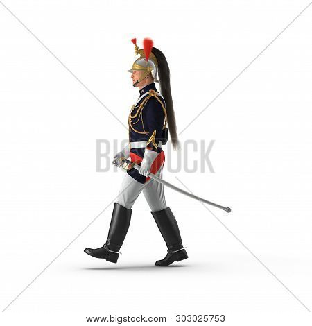 French Republican Guardian Uniform Isolated On White Background 3d Illustration