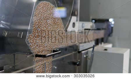 Cigarettes Production Line In A Tobacco Inductry Factory