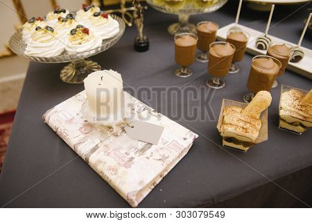 Sweet Dessert Table At A Wedding.cakestand At A Wedding