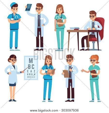 Doctors Team. Medical Staff People Doctor Nurse Surgeon Pharmacist Dentist Professional Medic Hospit