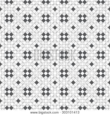 Vector Seamless Pattern. Modern Stylish Texture With Intersecting Thin Lines Which Form Regularly Re