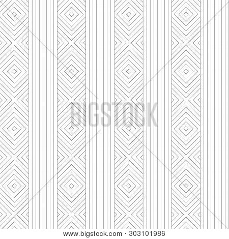Vector Seamless Pattern. Modern Stylish Texture. Regularly Repeating Geometrical Ornament With Verti