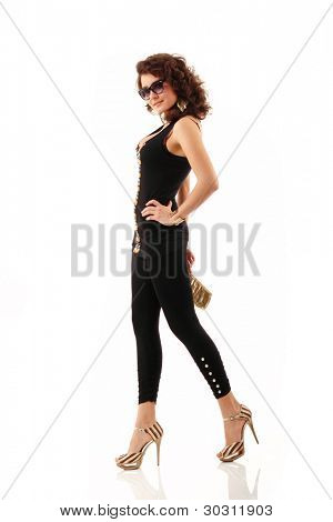 ragazza felice giovane attraente isolate on white background