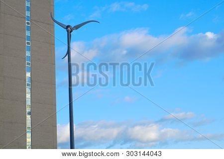 Wind Turbine Eolian Sckyscraper City Power Electricity Environment