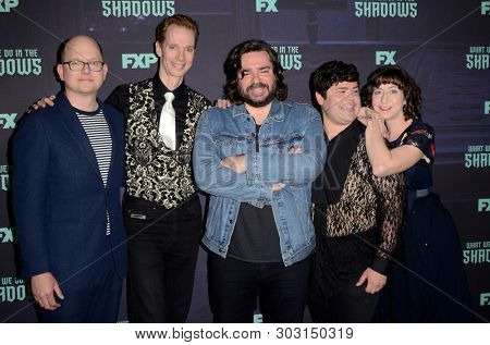 LOS ANGELES - MAY 22:  Mark Proksch, Doug Jones, Matt Berry, Harvey Guillen, Kristen Schaal at the  