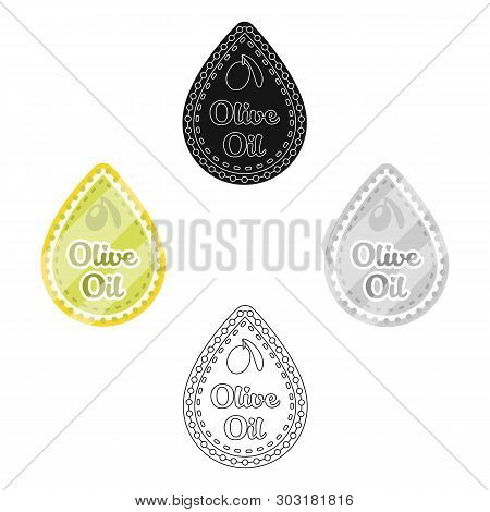 Label Of Olive Oil.olives Single Icon In Cartoon, Black Style Vector Symbol Stock Illustration Web.