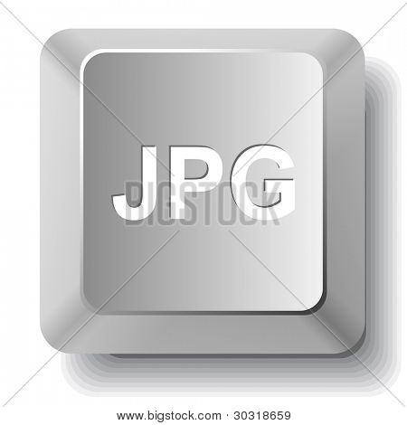 Tasto jpg. Computer. Illustrazione di raster.