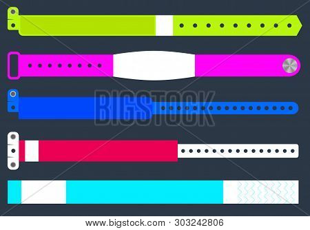 Creative Illustration Of Bracelets For Entrance To The Event Isolated On Background. Art Design. Abs
