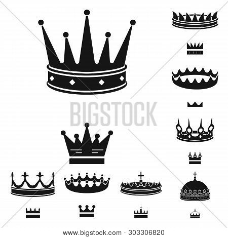 Vector Design Of King And Majestic Icon. Set Of King And Gold Vector Icon For Stock.