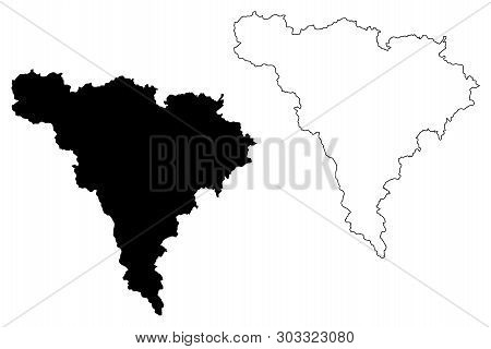 Alba County (administrative Divisions Of Romania, Centru Development Region) Map Vector Illustration