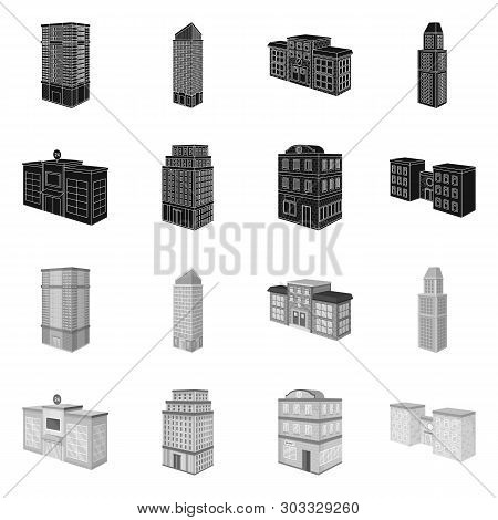 Vector Illustration Of Construction And Building Icon. Set Of Construction And Estate Vector Icon Fo