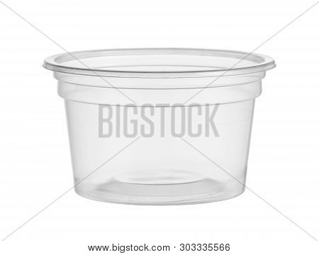Plastic Cup Disposable Catchup Bowl (with Clipping Path) Isolated On White Background