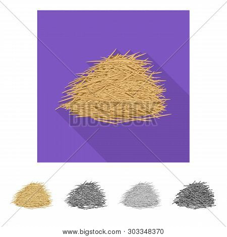 Vector Design Of Bagasse And Raw  Sign. Collection Of Bagasse And Waste Stock Vector Illustration.